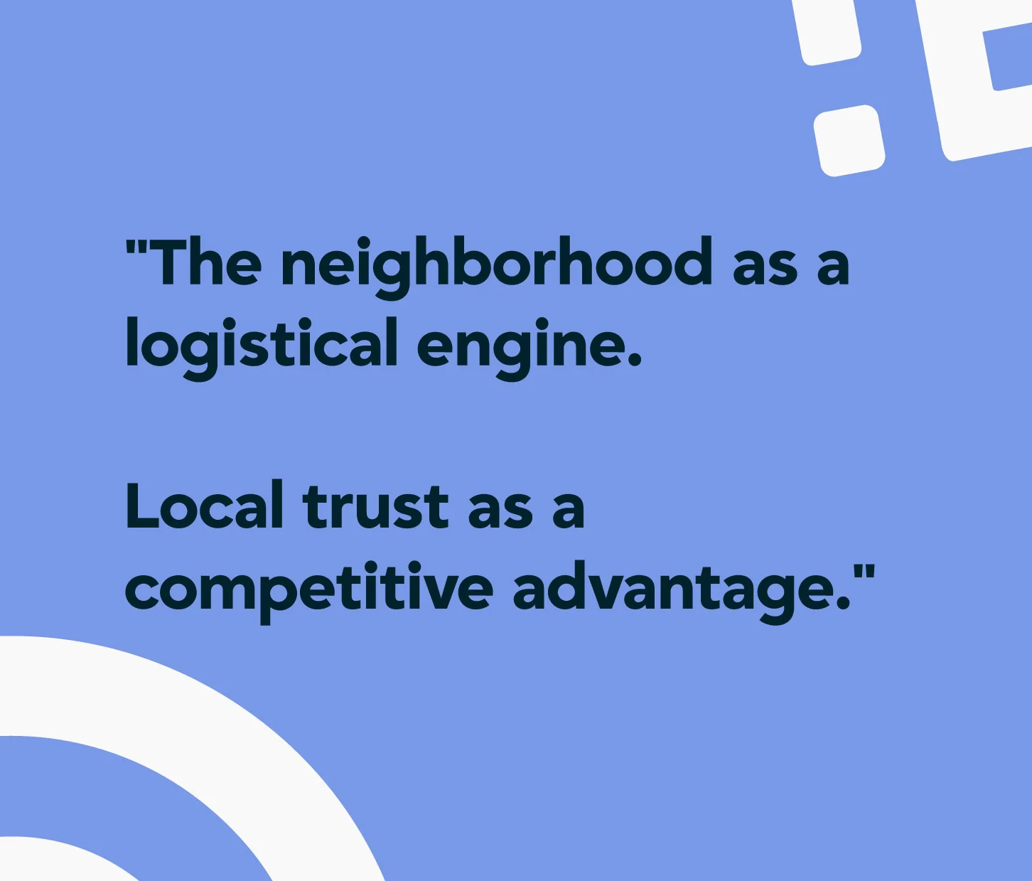 dropick brand positioning, the neighborhood as a logistical engine and local trust as a competitive advantage